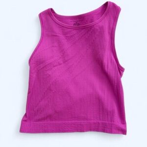 Anthropologie Pink Ribbed Tank Top